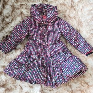 Mim-pi Puffer Coat Jacket Hearts 7y